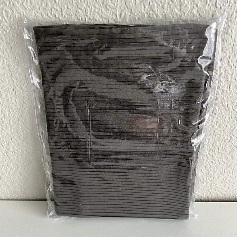 Restoration Hardware Petite Pleat Cotton Sateen Lumbar Sham Graphite Dark Gray